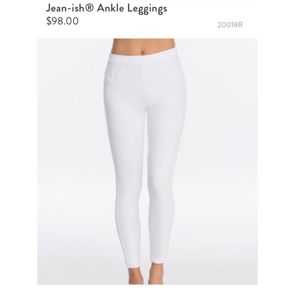 Spanx Jeanish Jeggings, White, 1x
